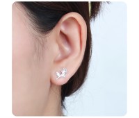 Rose Silver Studs Earrings STF-420